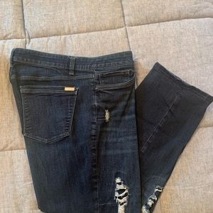 White House Black Market Cropped Denim 5 Pocket Jeans